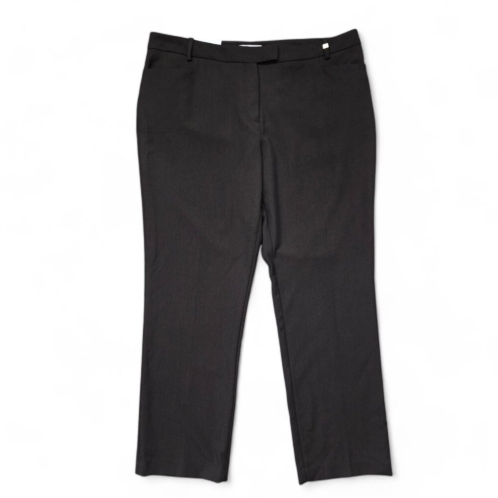 NWT Calvin Klein Modern Slim Trousers Women's Chocolate Brown Office Work 16